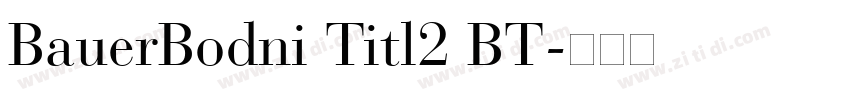 BauerBodni Titl2 BT字体转换